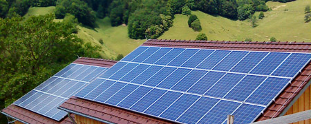 Solaranlage auf dem Wasserbehälter Bühl